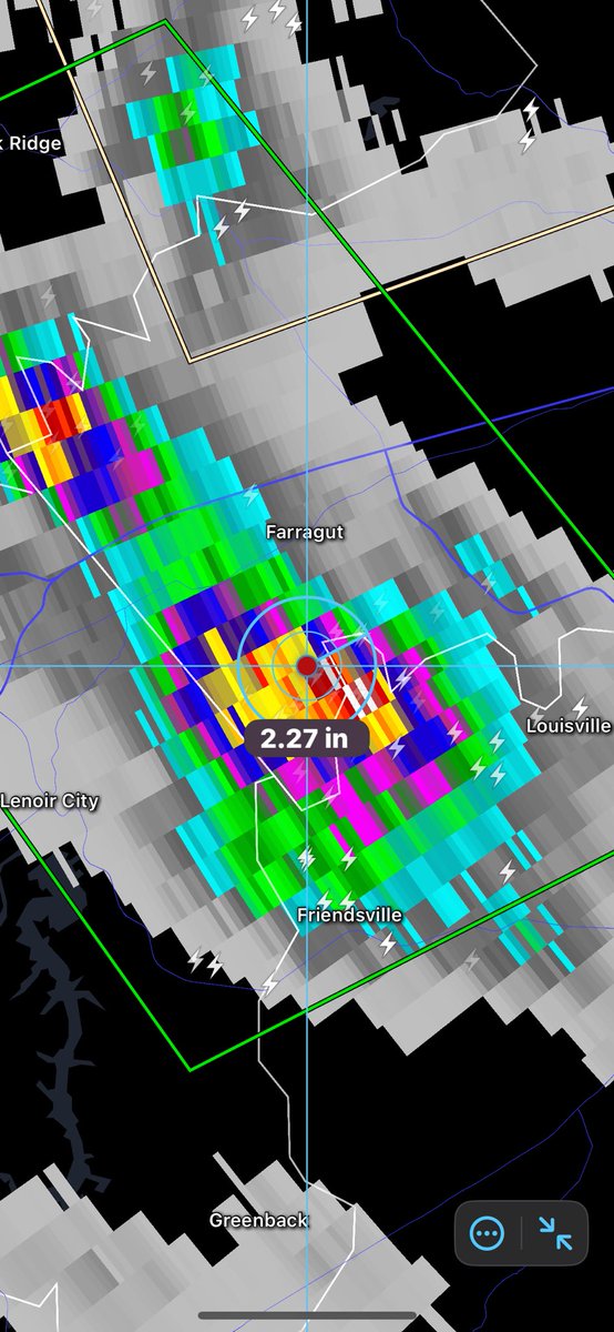 Almost two inches of rain has fallen on the south side of Farragut. #wvltweather #knox