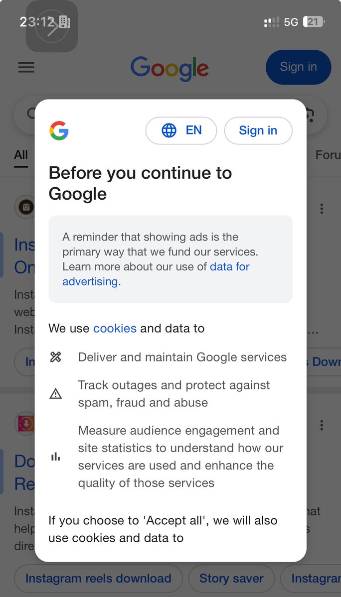 DizzyZuz's tweet image. This Google prompt is very annoying 

I always reject to avoid the next prompt when you accept. 🤣🤣🤣