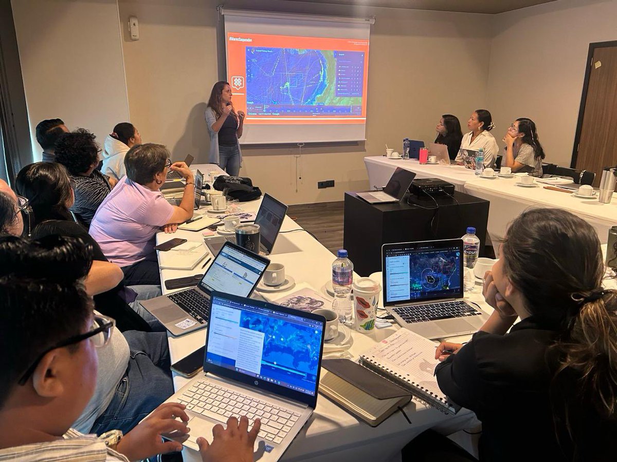 Michelle carrere (@mcarre_re) on Twitter photo Aquí estamos en Mérida, en el tercer taller de <a href="/MongabayLatam/">Mongabay Latam</a> para periodistas mexicanos sobre cómo reportear los océanos y rastrear embarcaciones con datos satelitales 🤓🚢🌊 Aquí estamos en Mérida, en el tercer taller de <a href="/MongabayLatam/">Mongabay Latam</a> para periodistas mexicanos sobre cómo reportear los océanos y rastrear embarcaciones con datos satelitales 🤓🚢🌊