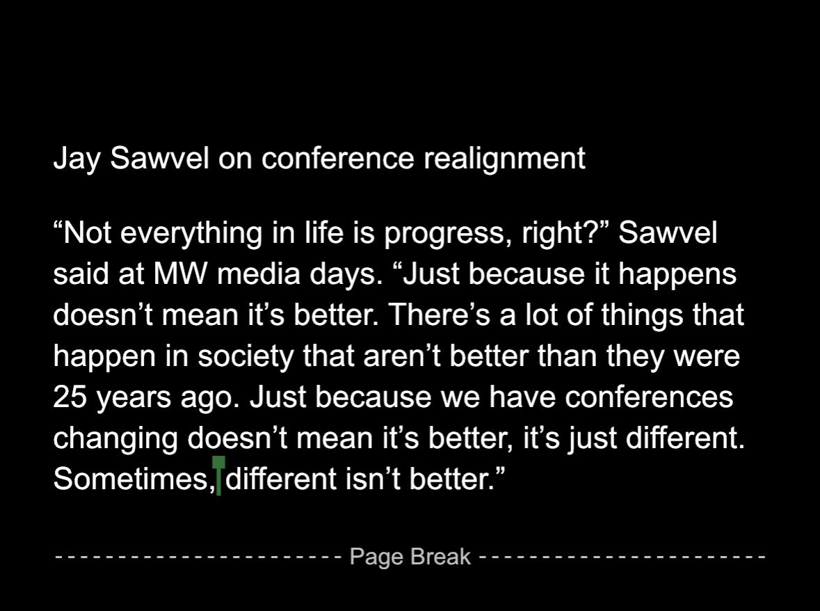 alex_m_taylor22's tweet image. Jay Sawvel was asked about potentially not playing teams like Fresno State and Boise State in the future.
His response: