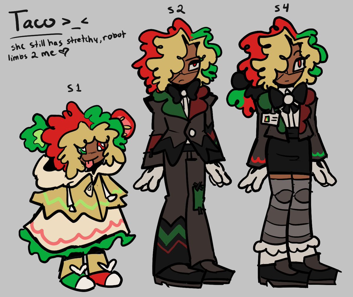 neptunechromo's tweet image. Do you leik tacos (slightly updated taco gijinka plus s1 and s4 designs)
#inanimateinsanity