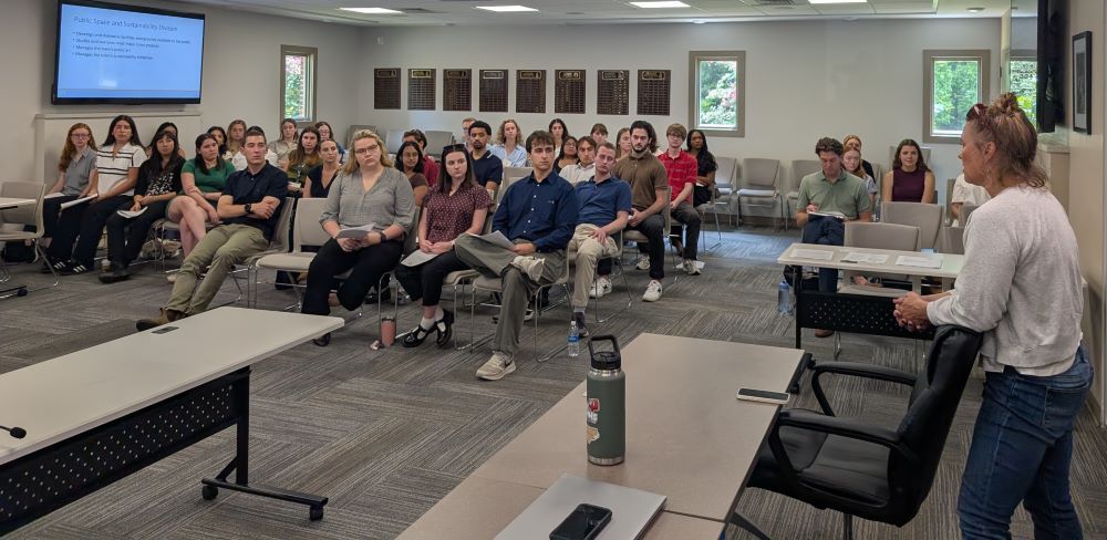 Fellows from Lead for North Carolina, an AmeriCorps and UNC School of Government program, visited the town today to learn about town operations and the response to Tropical Storm Chantal