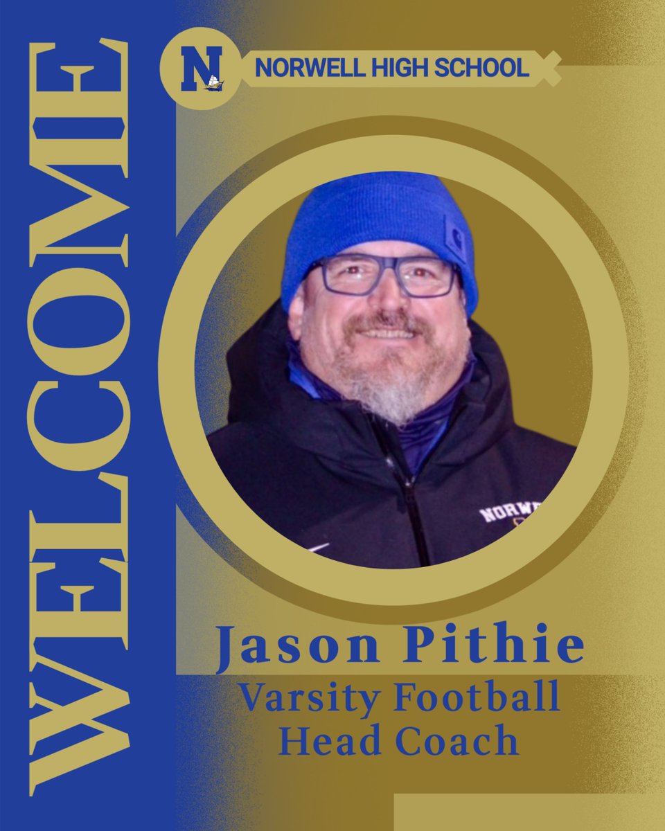ClipperAD's tweet image. We are excited to announce Jason Pithie as our Varsity Football Head Coach.
Coach Pithie has played a crucial role in developing our program as the offensive coordinator. His passion, knowledge, and dedication to Norwell make him the perfect choice to lead our football program.