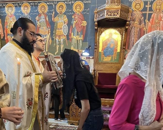 chunguskitten's tweet image. Divine Liturgy in Gaza
St. Porphyrios Church
Sunday, July 20, 2025