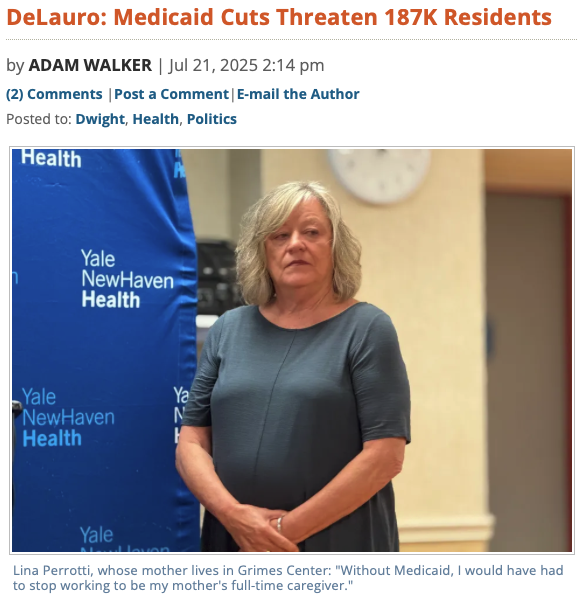 rosadelauro's tweet image. This morning, I spoke at the Grimes Center about how the Big Ugly Bill will impact seniors’ healthcare.
Medicaid covers 74% of all CT nursing home residents. The bill slashes Medicaid funding by nearly $1 TRILLION.
Americans deserve better.