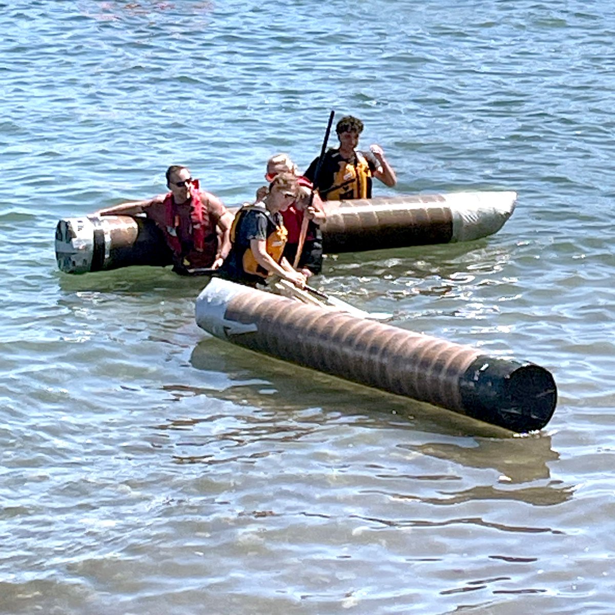 BCFMWU's tweet image. We came. We paddled. We sank. Proud to take home First to Sink at this year’s Silly Boat Regatta! Big thanks to everyone who cheered us on as we went down in style. 🚣♀️😆🏆