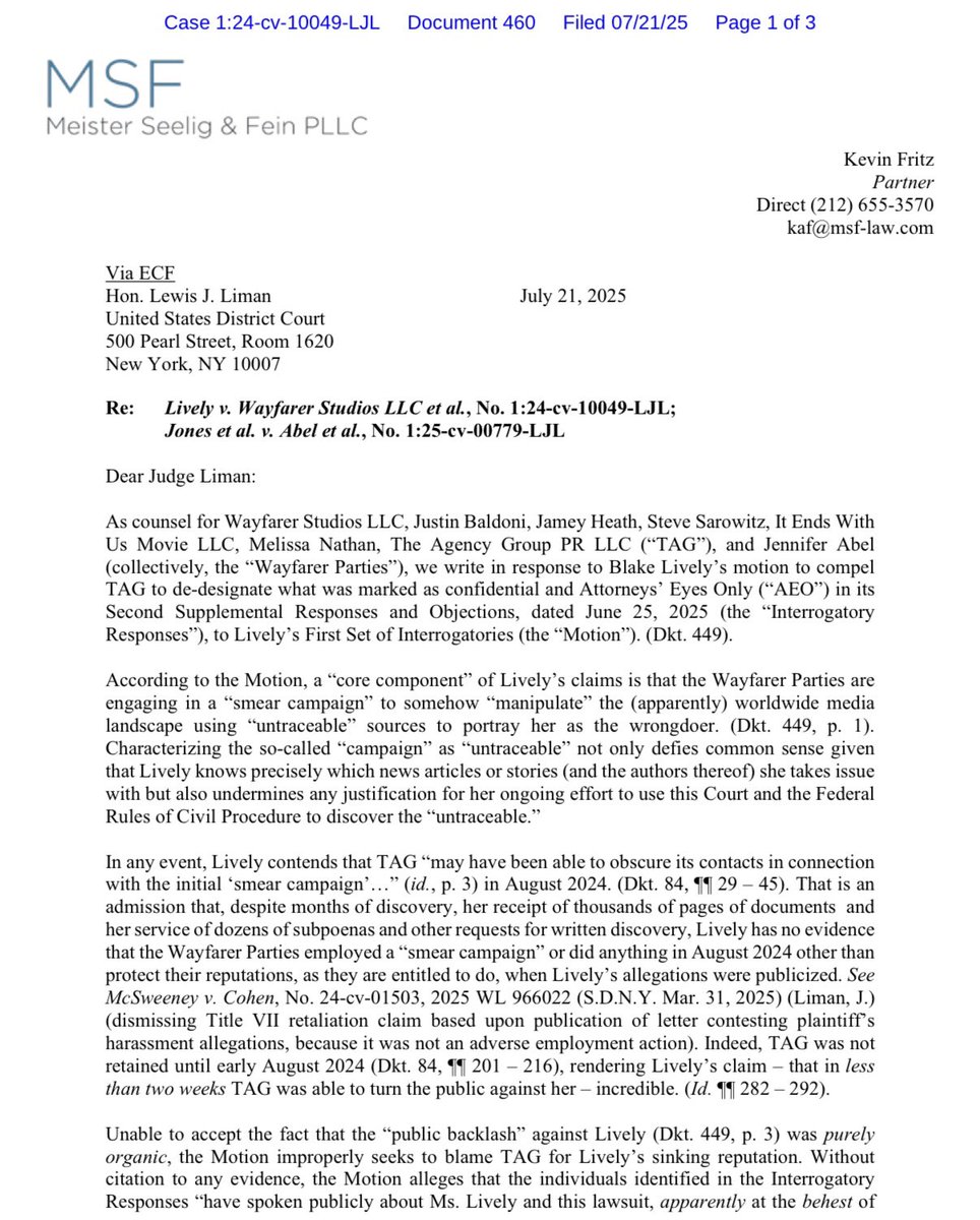 LethalLauren904's tweet image. Now more than ever, I believe Justin Baldoni. I believe Blake Lively falsely accused him, because she falsely accused me and several other members of the public. Blake’s attorneys intentionally misled the public to believe the subpoenaed content creators were named by Justin…