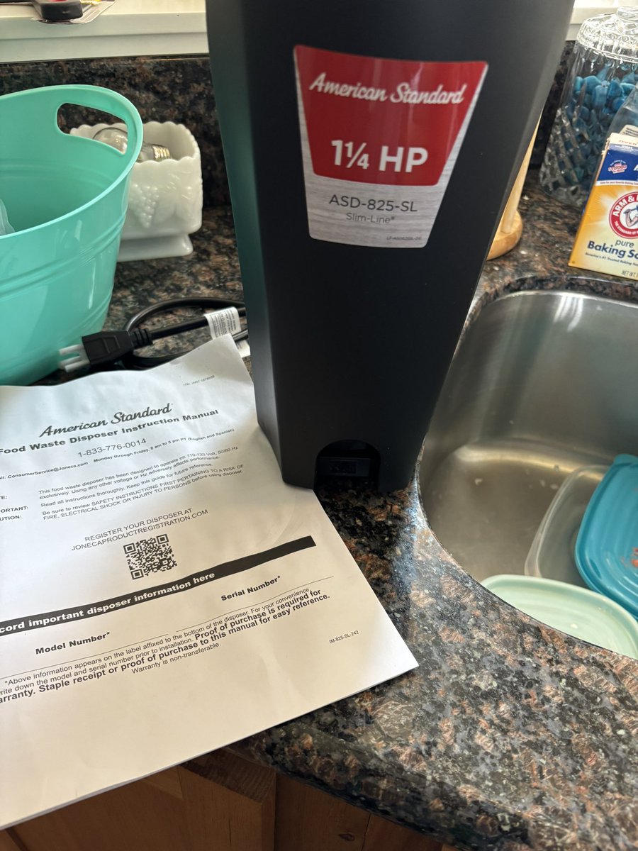 HeyJenConway's tweet image. I’m going to attempt to replace my garbage disposal. It says to shut off electrical, but can I just raw dog it? Nothing will be plugged in..