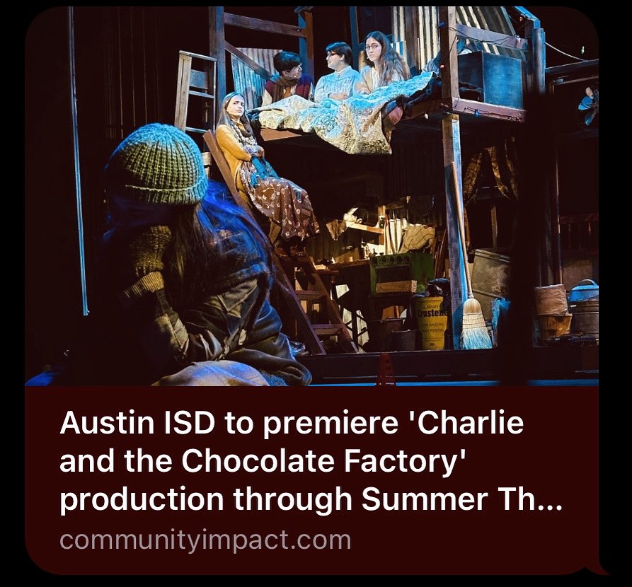 AISDArts (@aisdarts) on Twitter photo Check out the new story in the Community Impact about Charlie and the Chocolate Factory. communityimpact.com/austin/north-c… <a href="/aisdparents/">AustinISD Parent Engagement Support Office</a> <a href="/AustinISD/">Austin ISD</a> <a href="/Fine_Arts_PT/">Phillip Taylor</a> <a href="/Matias_AISD/">Matias Segura</a> <a href="/AngelWilson36/">Angel Wilson, Ed.D.</a> <a href="/austinisdSTS/">AISD Summer Theatre Series</a> Check out the new story in the Community Impact about Charlie and the Chocolate Factory. communityimpact.com/austin/north-c… <a href="/aisdparents/">AustinISD Parent Engagement Support Office</a> <a href="/AustinISD/">Austin ISD</a> <a href="/Fine_Arts_PT/">Phillip Taylor</a> <a href="/Matias_AISD/">Matias Segura</a> <a href="/AngelWilson36/">Angel Wilson, Ed.D.</a> <a href="/austinisdSTS/">AISD Summer Theatre Series</a>
