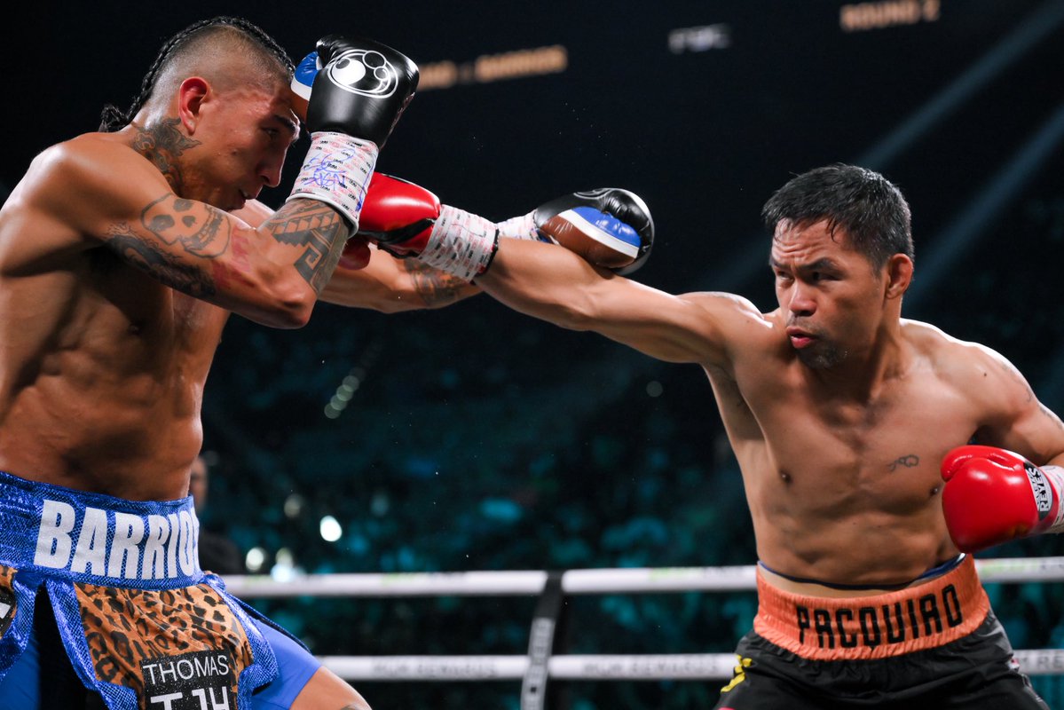 MannyPacquiao's tweet image. Thank you Lord for keeping us safe in the ring. I want to thank my wife, my kids, my family, my team and everyone who supported me throughout this fight.
To Mario Barrios, you are a true warrior. It was an honor to share the ring with you. Even after all these years, I felt…