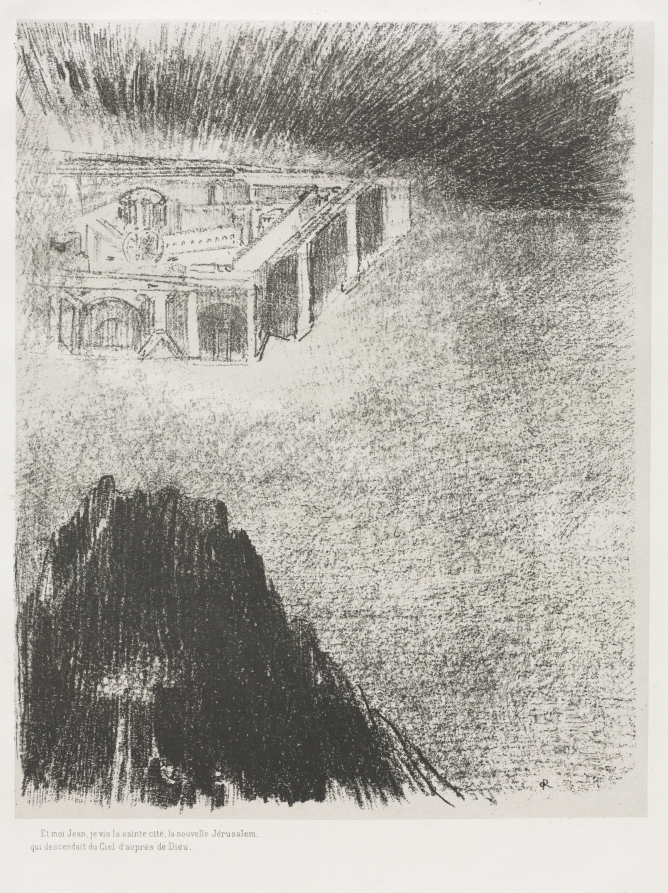 redonart's tweet image. The Apocalypse of Saint John: And I, John, saw the Holy City, New Jerusalem, coming down from God and out of Heaven #artbots #redon