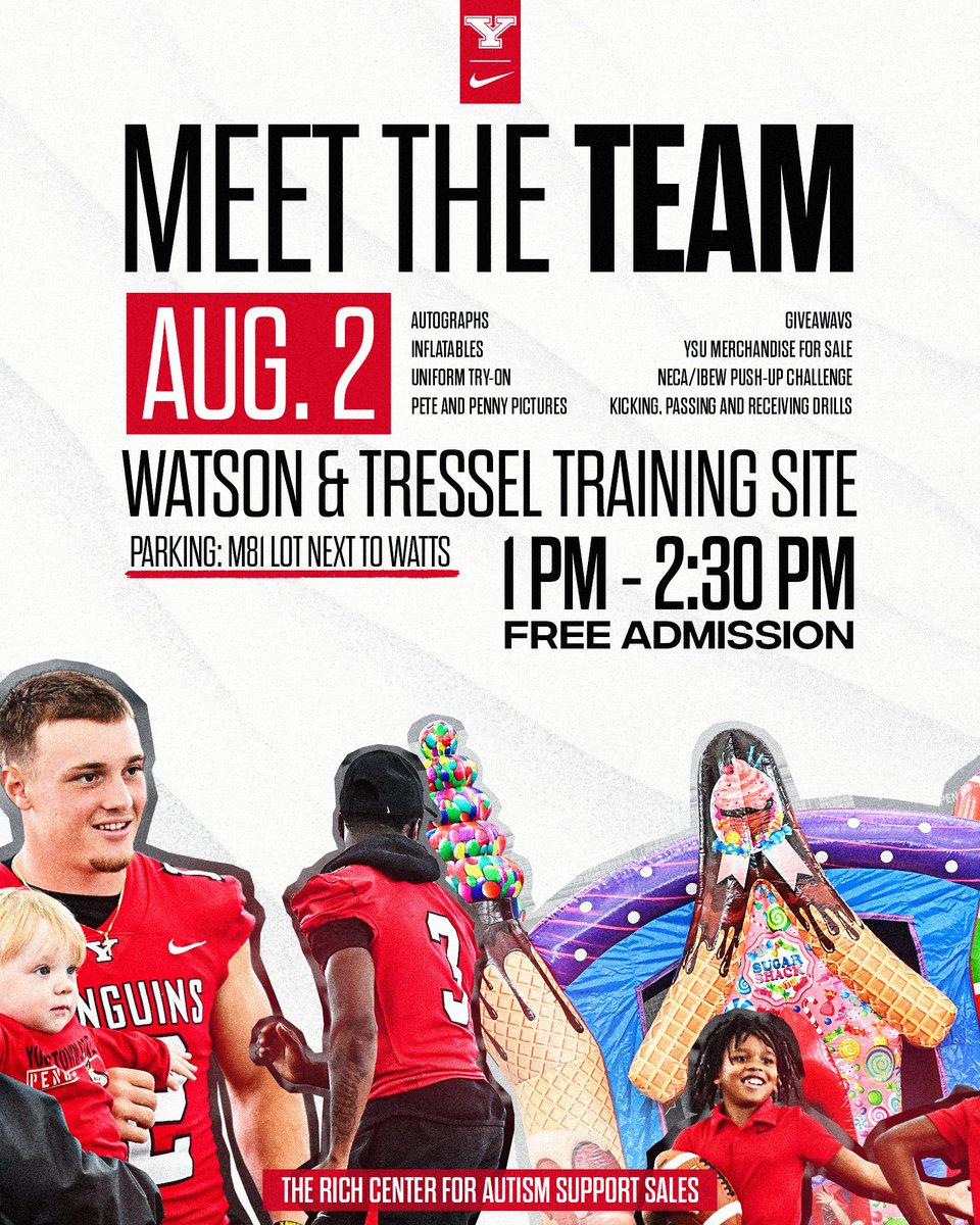 𝗠𝗘𝗘𝗧 𝗧𝗛𝗘 𝗧𝗘𝗔𝗠 𝗢𝗡 𝗔𝗨𝗚𝗨𝗦𝗧 𝟮❗️🐧🏈

Looking forward to seeing all of our fans at WATTS for an incredible, fun-filled event presented by 21 WFMJ 

#GoGuins