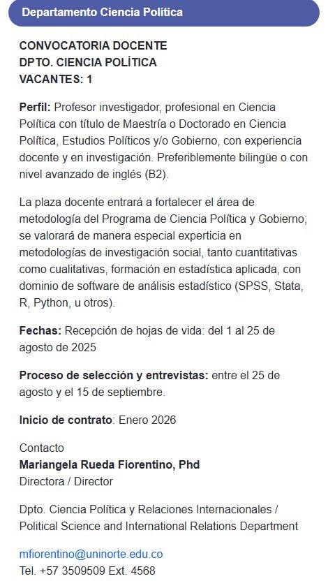 Trabajo si hay: