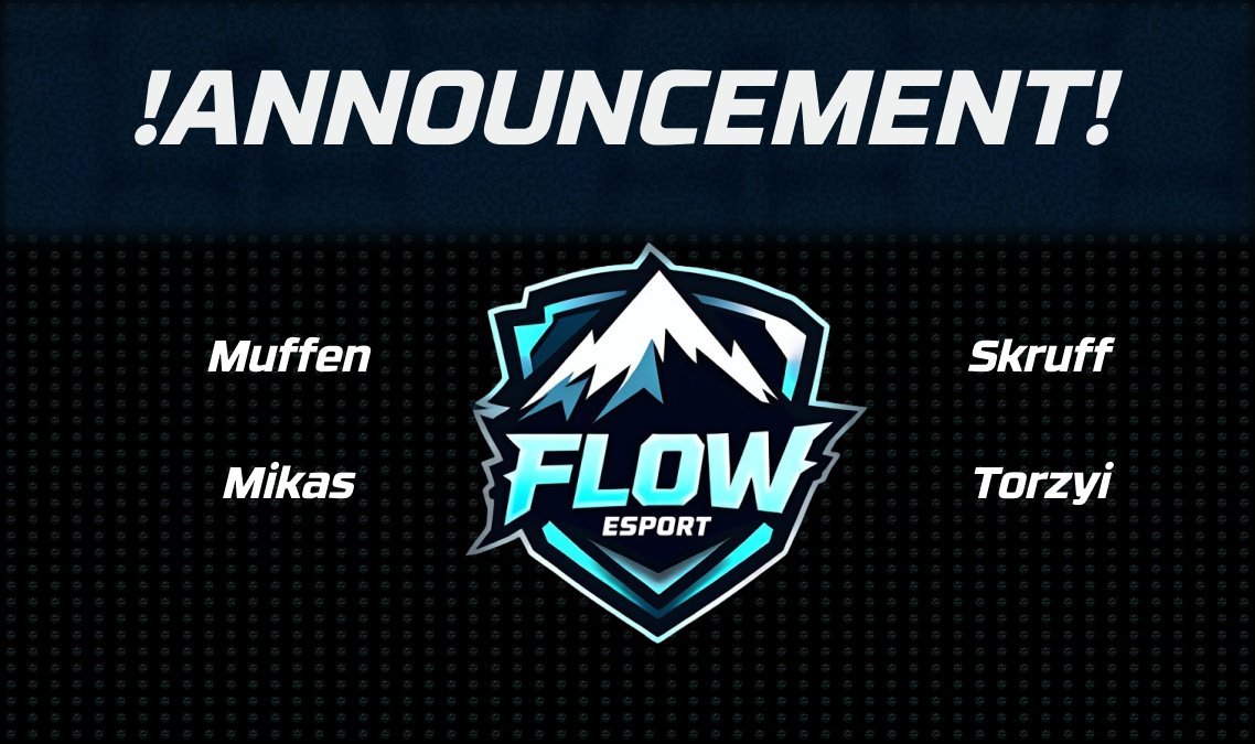 🎮 ANNOUNCEMENT TIME 🎮
Flow Esport is officially signed up for AEL Season 3, and we're ready to compete in Division 8! 💥
The new&amp;improved Roster:
🔹 Muffen
🔹 Skruff
🔹 Mikas
🔹 Torzyi

Follow our journey this season 🔥
#FlowEsport #AELSeason3