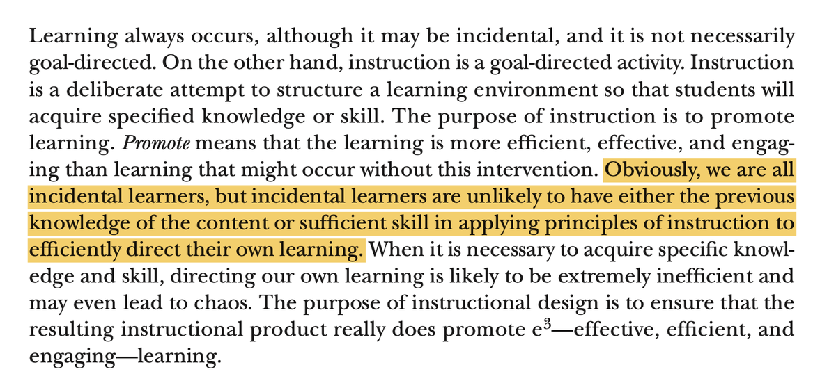 Carl Hendrick (@c_hendrick) on Twitter photo Increasingly of the view that “teaching and learning” is really not a useful or helpful phrase for professional development. It’s too broad, too contested, and too imprecise to drive meaningful change. 
'Instructional design' as a point of focus provides much more clarity. It Increasingly of the view that “teaching and learning” is really not a useful or helpful phrase for professional development. It’s too broad, too contested, and too imprecise to drive meaningful change. 
'Instructional design' as a point of focus provides much more clarity. It