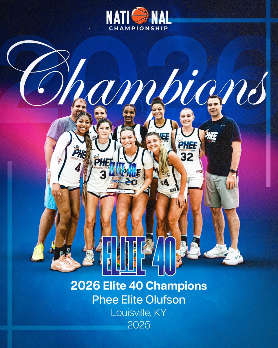 Elite40League's tweet image. 2026 ELITE 40 CHAMPIONS 🏆
PHEE ELITE OLUFSON GETS IT DONE IN LOUISVILLE!
@PheeElite
#E40 #NationalChampionship