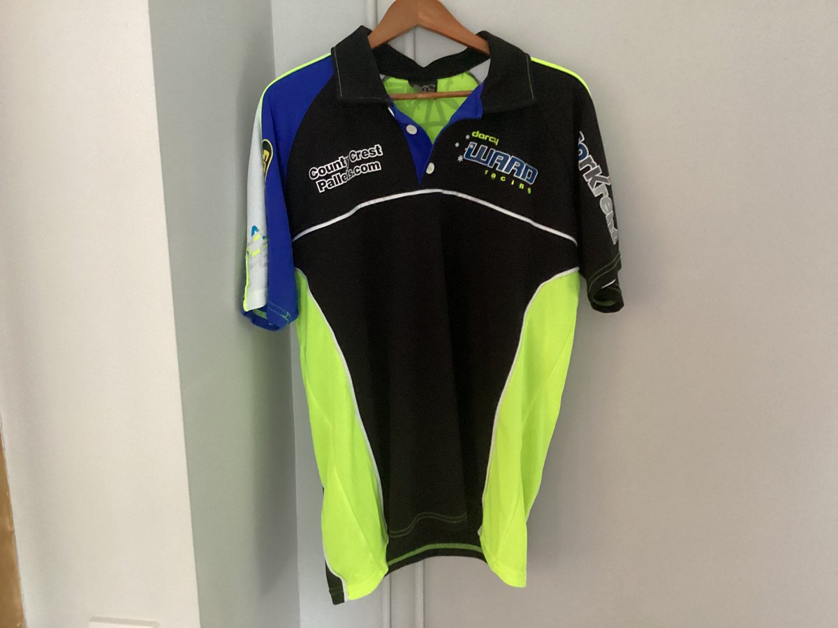 Wednesday 30 July after the meeting in the Champs Bar over 20 Pirates and Riders shirts being auctioned on a cash basis. Proceeds split 50/50 between REF and Wessex Cancer Trust. Thanks to the family of the late Pete Grove for the generous donations. A couple of examples here.