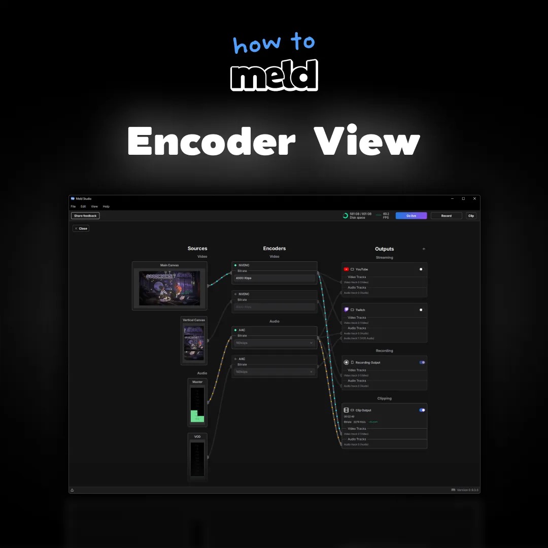StreamWithMeld's tweet image. Encoding your streams doesn't have to be confusing!
Encoder View gives you all the information you need