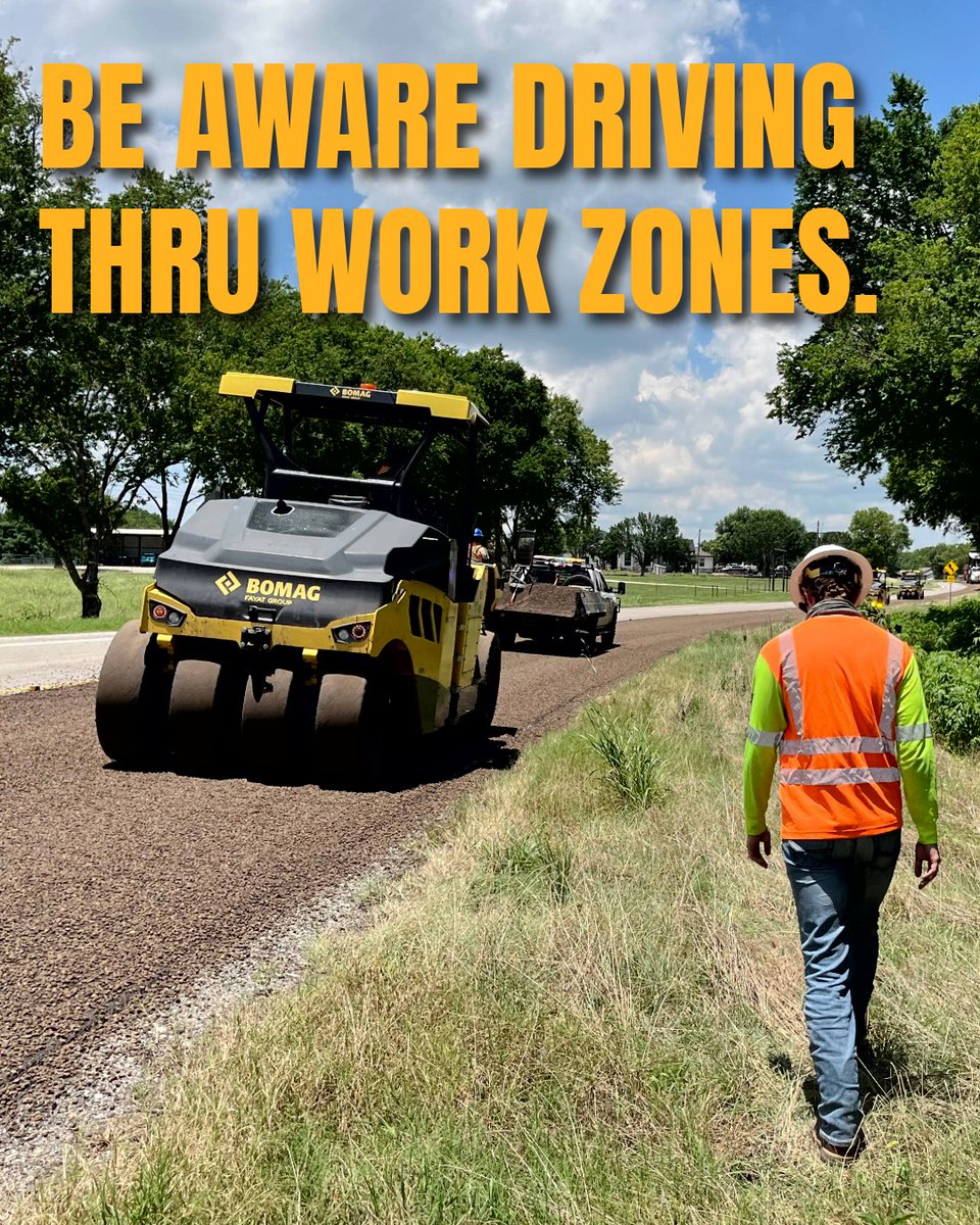 TxDOTDallas's tweet image. Protecting roads, one layer at a time! TxDOT Dallas crews and contractors are out applying a protective layer to over 430 lane miles to extend pavement life. These work zones move fast — stay alert and give crews space as they work hard in the heat.