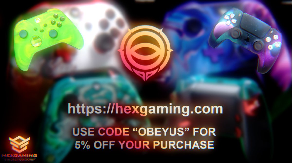 We are now affiliated with <a href="/HexController/">HexGaming</a>. You can use 'ObeyUs' at checkout!

hexgaming.com/?ref=ObeyUs
eu.hexgaming.com/?ref=ObeyUs