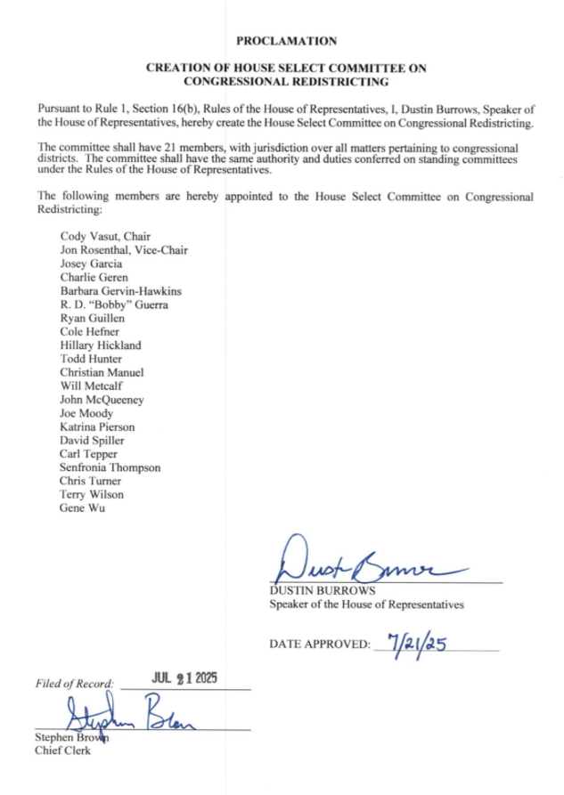 CaryCheshireTX's tweet image. I've seen a lot of folks talking about Burrows appointing Democrat Gene Wu to serve on the Select Redistricting Committee.
That's true, but he was on the regular redistricting committee during the session so it's not really anything new. #txlege