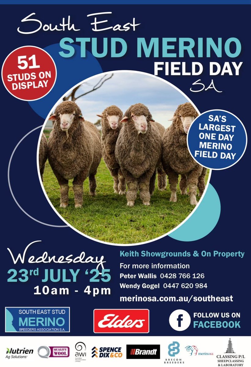 AWI Extension SA (@awiextensionsa) on Twitter photo Heading to the SE Stud Merino Field Day at Keith this Wednesday
Catch up with Jodie @awiextensionsa & Shannon <a href="/woolinnovation/">Australian Wool Innovation</a> for your latest wool publications and talk all things sheep & wool!
@awiextensionnsw @awiextensionqld @awiextensionvic @awiextensiontas @awiextensionwa Heading to the SE Stud Merino Field Day at Keith this Wednesday
Catch up with Jodie @awiextensionsa & Shannon <a href="/woolinnovation/">Australian Wool Innovation</a> for your latest wool publications and talk all things sheep & wool!
@awiextensionnsw @awiextensionqld @awiextensionvic @awiextensiontas @awiextensionwa