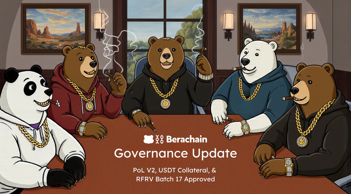 Decisions on the latest batch of RFRVs and proposals have been delivered by the <a href="/bgtfdn/">BGT Foundation</a> on behalf of the Guardians.

The Guardians have approved PoL V2, enabling native yield for $BERA, added $USDT as collateral for $HONEY, and finalized RFRV Batch 17 with new vaults from <a href="/henlo/">henlo 🐼⛓️‍🧲</a>