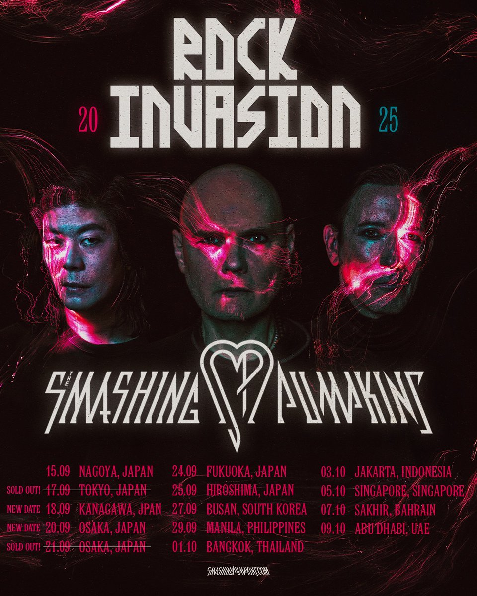 SmashingPumpkin's tweet image. The Smashing Pumpkins are coming to Europe, Asia and the Middle East this Summer and Fall!
Tickets: bandsintown.com/a/26082-the-sm…