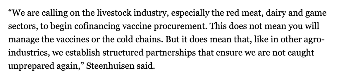 RomanCabanac's tweet image. This seems rather shortsighted.
The solution is to change the law and allow any farmer to obtain certified vaccines directly.
The laws governing this stems from 1947 and 1984 - woefully archaic.