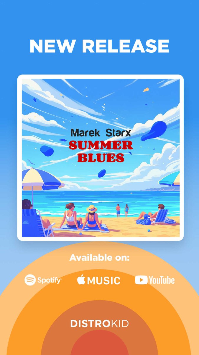 SUMMER BLUES is OUT NOW on Spotify open.spotify.com/album/1mdHk0NC…, Facebook/Instagram music, TikTok. Amazon, Apple Music, iTunes, Deezer and Tidal to follow! Hope you enjoy! Have fun! M.