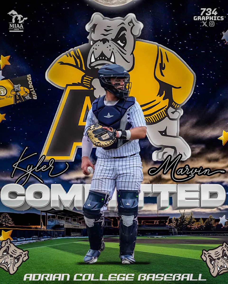 I’m excited to announce my commitment to further my academic and baseball career at Adrian College. Thank you to the Adrian coaches for this opportunity and to my family, all my current and former coaches, and teammates for helping me get here and believing in me. Go Dawgs! 💛🖤