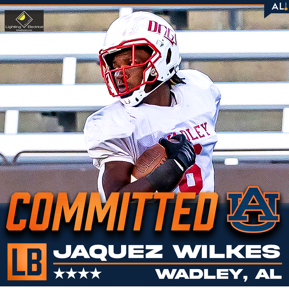 aldotcomTigers's tweet image. Four-star LB prospect Jaquez Wilkes announced his commitment Monday to the Tigers, becoming the 11th player in Auburn’s 2026 class.