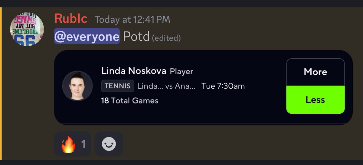 TENNIS POTD🎾☢️☢️

Join discord to catch all plays &amp; props⤵️
                         discord.gg/fp8DES7v

#PrizePicks #SportsGambling #gamblingX #Tennis
