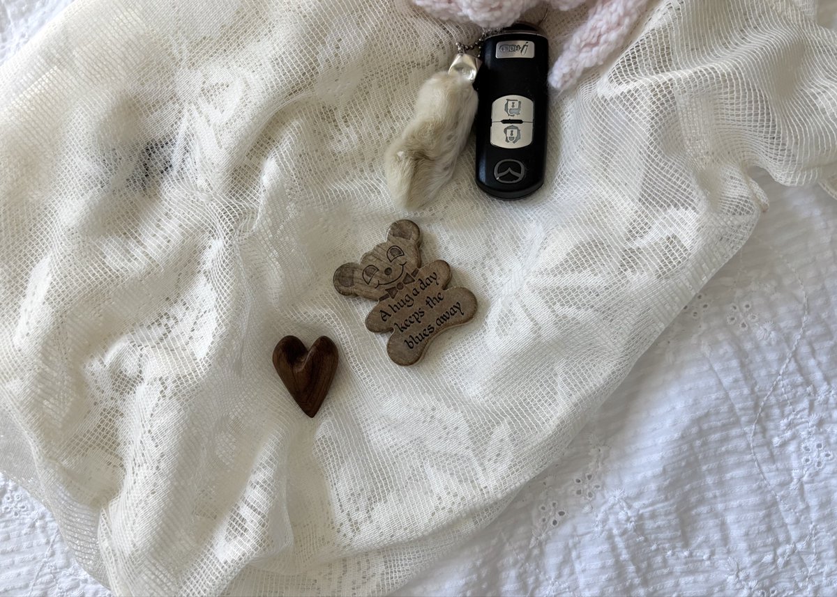 sweetndpolite's tweet image. i know we are all connected because both my mum and christian's mum gave me little wooden tokens without knowing about the other and now they go everywhere with me