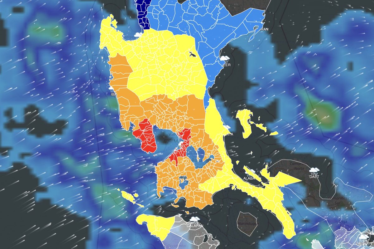 HEAVY RAINFALL WARNING for Habagat
5AM, July 22, 2025

🔴 Red Level
• Metro Manila
• Bataan
• northern Cavite

🟠 Orange Level
• Zambales
• Pampanga
• Bulacan
• Rizal
• Laguna
• rest of Cavite
• Batangas