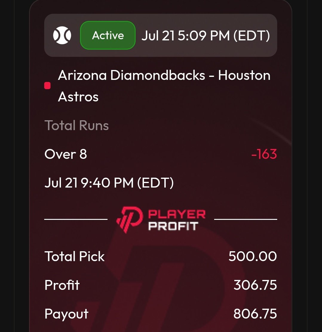 TwoLooney's tweet image. 🎰 5u MAX EXTREME IS IN
🔥 Dbacks/Astros o8 RUNS 🔥

Let’s cash this ticket &amp;amp; ride into the sunset 🌇 — pockets fat, vibes louder 💵💥
This is Sin City Strategy — we don’t play, we BANK.

#MLB #GamblingTwitter #VegasMode #MAXEXTREME #LooneyLocks #HighStakes #BaseballBets…