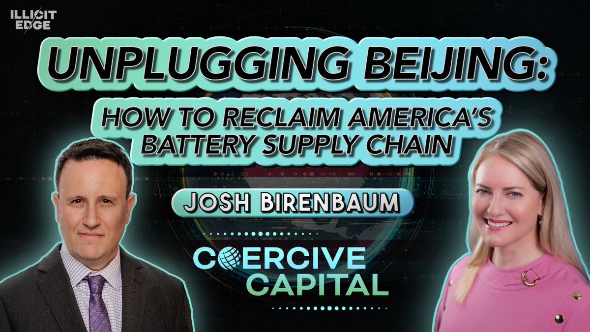 illicitedge's tweet image. Unplugging Beijing: How to Reclaim America’s Battery Supply Chain
The Latest Episode of Coercive Capital with @ElaineDezenski and Josh Birenbaum is available NOW!
#finance
#China
#SupplyChain
#RareEarth
#Batteries
YouTube: youtu.be/NOmXwKADKC4
Spotify:…