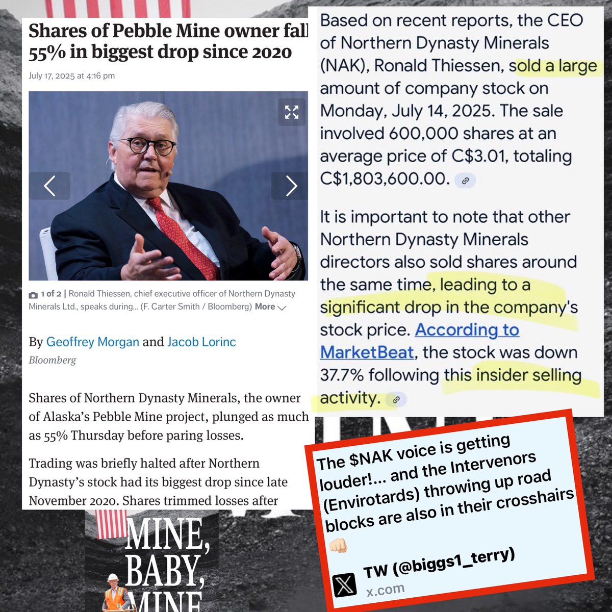 SarahPalinUSA's tweet image. Bit my tongue long enough! Alaska’s Pebble Mine, the world’s largest precious metals findings guaranteed to secure America’s safety and solvency, is being messed with.
It’s time to rise up and demand answers from politicians and influencers of the company developing the mine,…