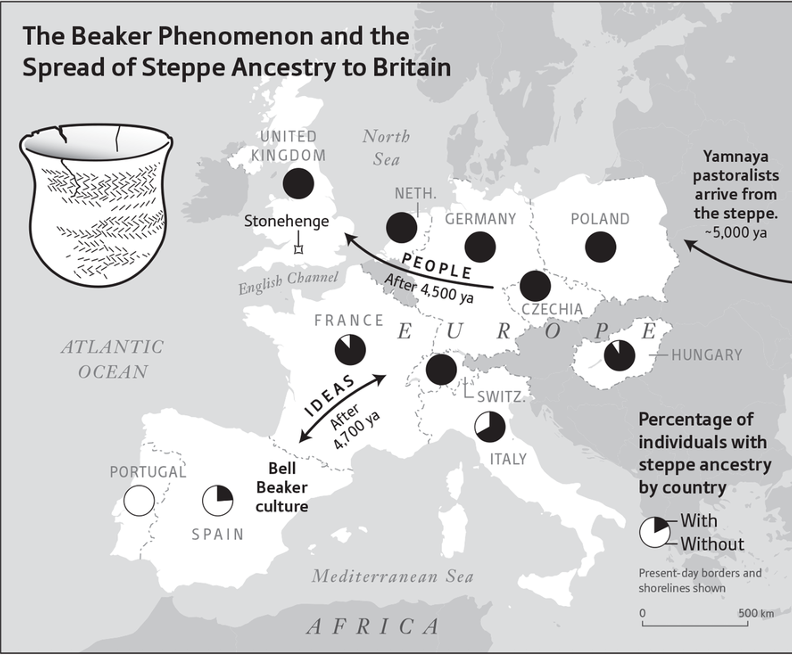 CisalpinePride's tweet image. Spread of Bell Beaker culture in Western Europe