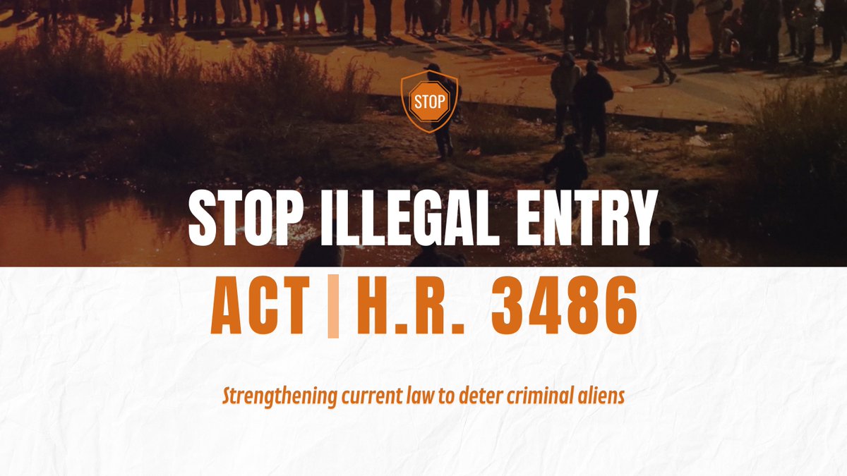 RulesReps's tweet image. For four years, aliens took advantage of Democrats’ open-borders policies to infiltrate the United States.
Undeterred by the current penalties for illegal entry and illegal reentry, criminal aliens routinely break the law and victimize Americans.
The Stop Illegal Entry Act of…