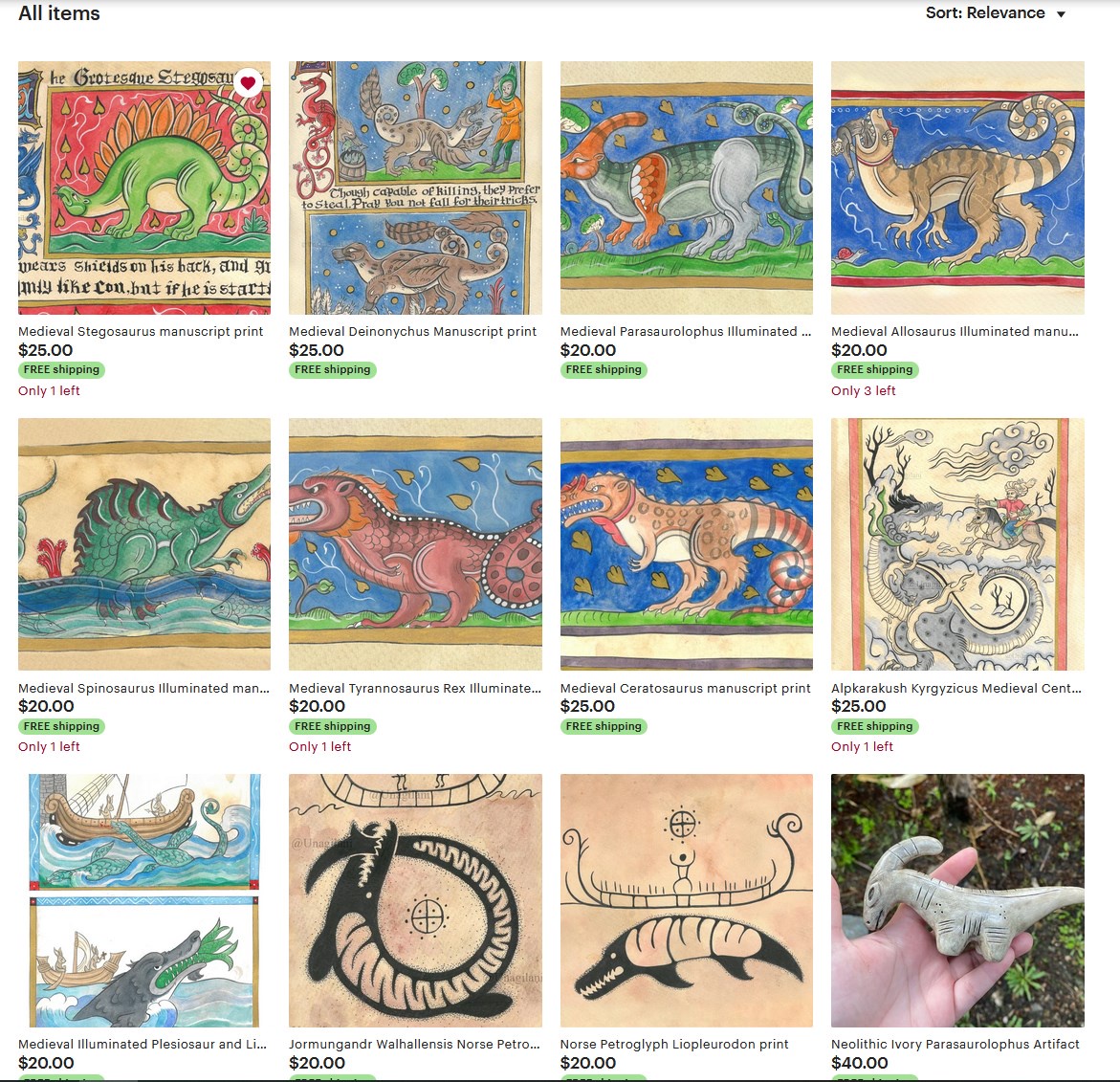 Lushminda_art's tweet image. TOTALLY UNRELATED TO MY ART BUT I JUST STUMBLED ACROSS THIS ARTIST (TheDawdlingDragon) THAT MAKES MEDIEVAL STYLED PALEO ART AND I JUST HAVE TO SHOW THE WORLD............2 of the best specific interests combined imo