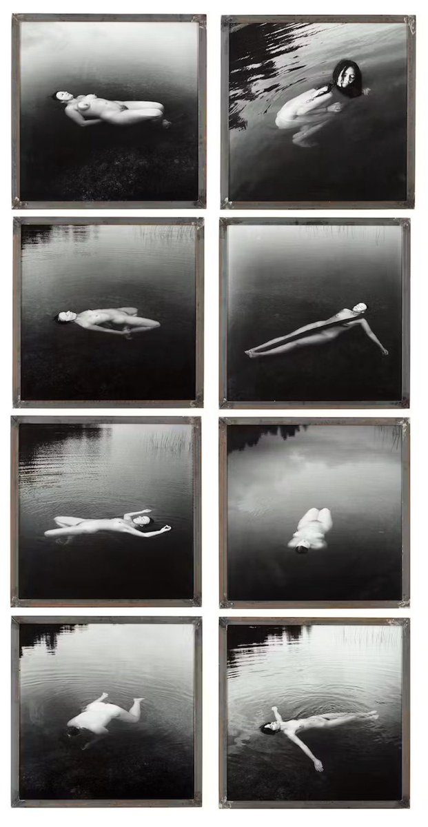 didionplath's tweet image. Kvinnorna vid Tjursjön series (The Girls at Bull's Pond), Tuija Lindström, 1991
