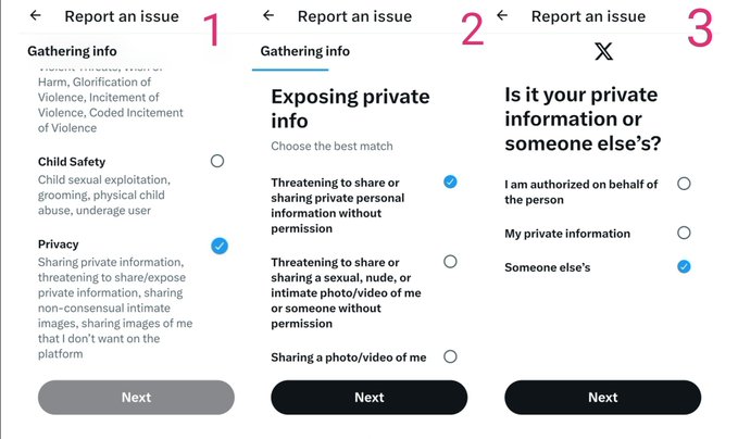 ScamBustersHQ's tweet image. 📢Impersonator alert
⭕️REAL (@AprilHuggett)
❌FAKE @ CatherineK29394 (x.com/i/user/1903758…)
‼️Click on (X User ID)‼️
👉Report Privacy (Threatening share; someone else's) + Impersonation & BLOCK. "Restricted" or "protected" account➡️click 3 dots.
❤️& RT♻️if you like our work