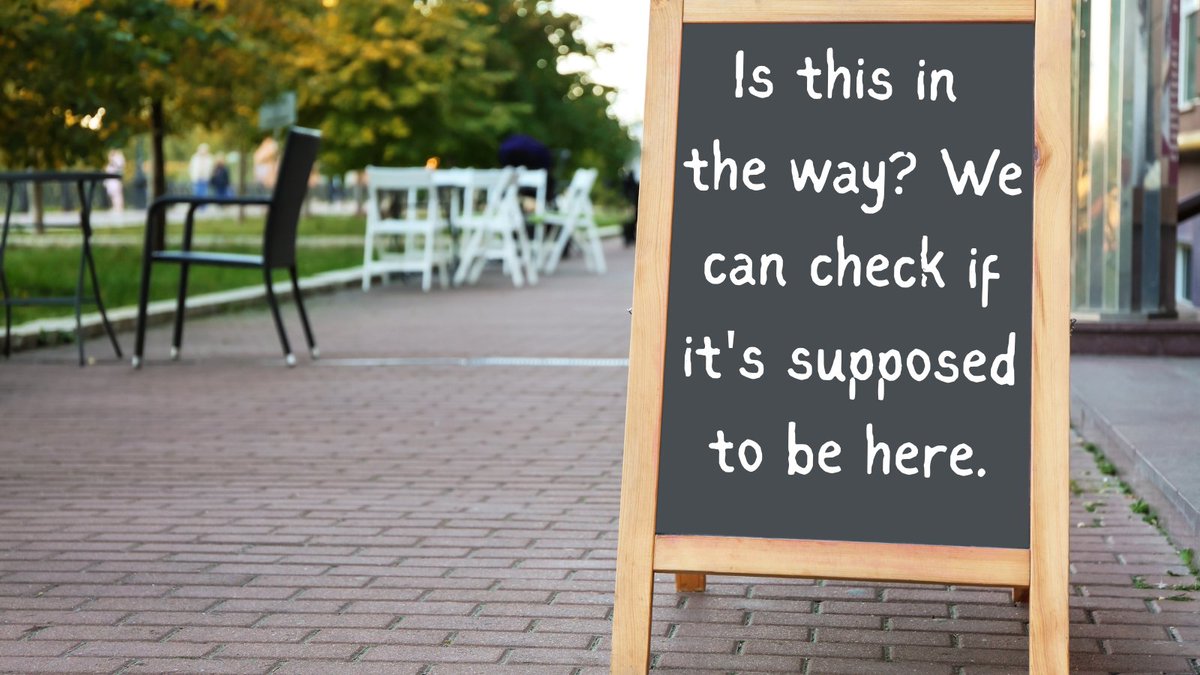 RBKingston's tweet image. We are #TakingCareOfKingston by licensing street displays - making sure they are up to our accessibility standards and not in your way!
If you see a street display that makes it difficult for you to travel, let us know by emailing licensing@kingston.gov.uk
#SaferKingston