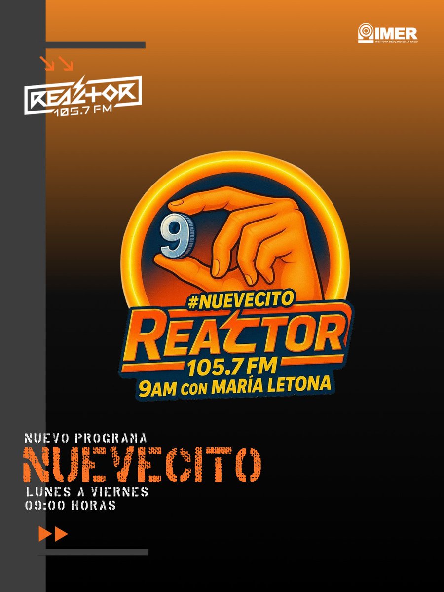 Reactor105's tweet image. #GeneraciónR 😍 @Marialadelradio va al aire desde las 9 horas para alegrar sus mañanas.
Sintonicen #Nuevecito por Reactor 105 🔥