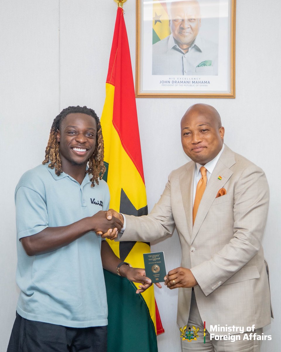 Jeremy Doku has been handed a Ghanaian passport.