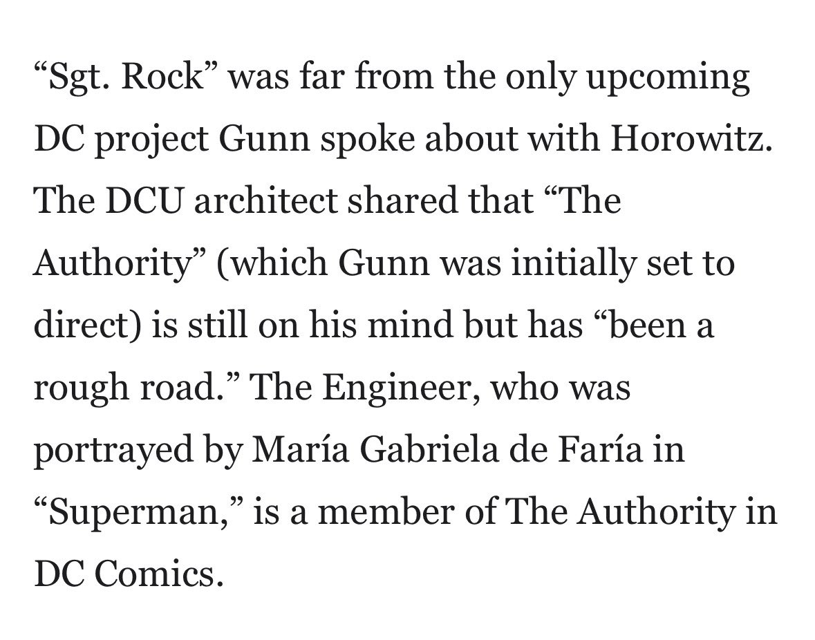 DCU_Updates's tweet image. I beg your pardon… James was gonna direct The Authority??
From @Variety