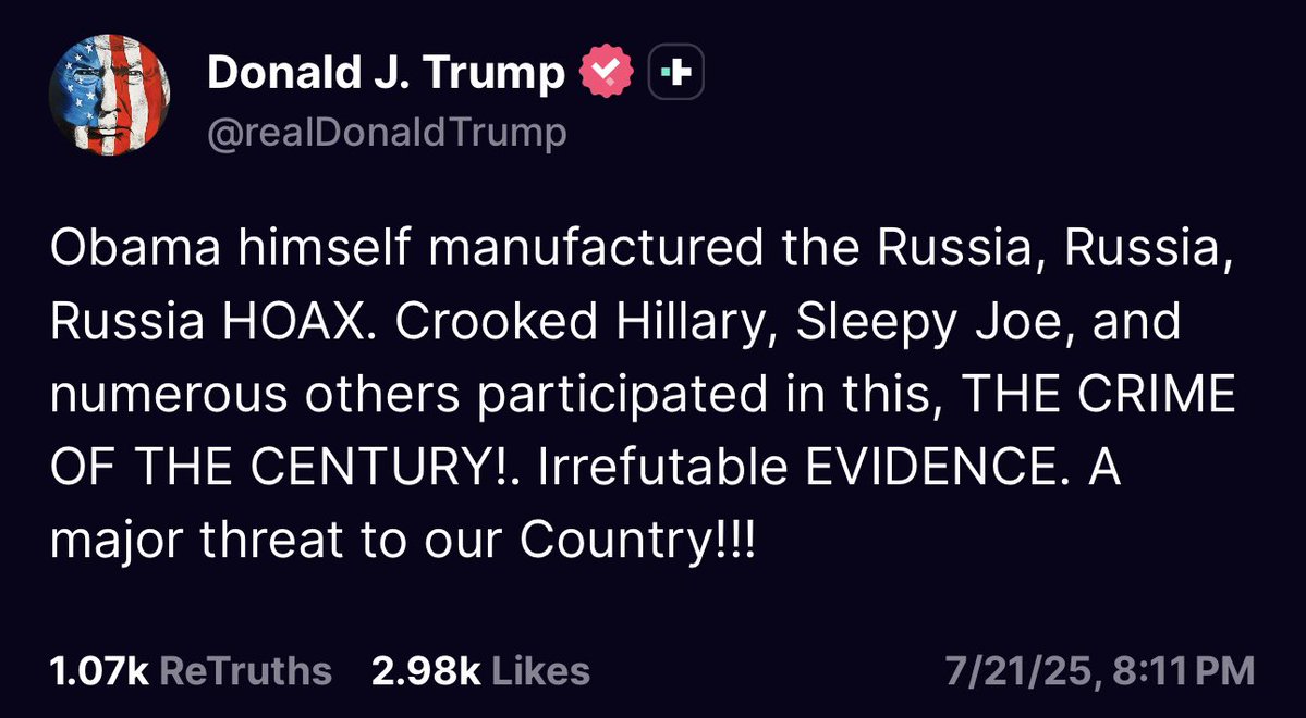 RonFilipkowski's tweet image. No Obama indictment, Coke hasn’t switched from corn syrup to sugar, Washington & Cleveland haven’t changed their team names, no new trade deals, the woman catching the snake on the video he posted is AI, & he’s still stonewalling on Epstein. But these will distract some cultists.