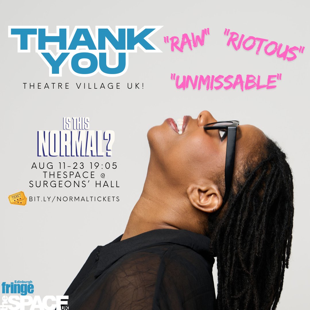 AnsaEdim's tweet image. &quot;Unmissable&quot;? ME?! Thank you to Theatre Village for seeing me! Whether you&apos;re a Fringe regular, a reviewer, or you just like messy stories, don&apos;t miss my one-woman storytelling show back at #edfringe this year!