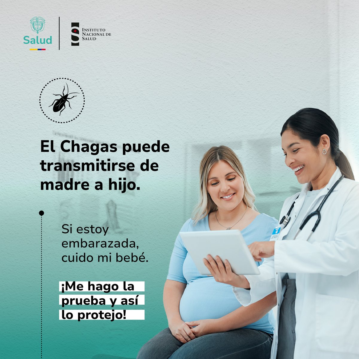 MinSaludCol's tweet image. 🤰Si estoy embarazada, ¡debo cuidar a mi bebé desde el primer momento! La enfermedad de Chagas puede transmitirse de madre a hijo. El examen durante el embarazo es clave para proteger su salud. “Para la prevención, control y eliminación de la enfermedad de Chagas, todos somos…